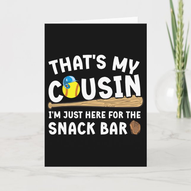 Softll Cousin Funny Cousin Of A Softll Player Cous Card (Front)