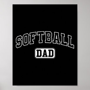 Softll Dad Athletic Lettering Fathers Day Coach Pl Poster