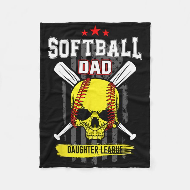 Softll Dad Daughter League  Fleece Blanket (Front)
