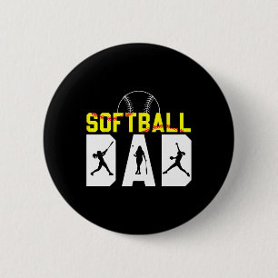 Softll Dad Father&#; s Day American Softll Player 6 Cm Round Badge
