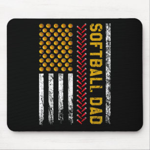 Softll Dad Father's Day American Flag Dad Softll L Mouse Pad