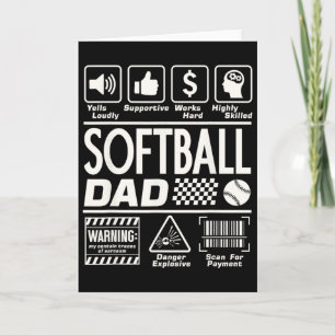 Softll Dad Funny Contents Of Sports Father Softll Card