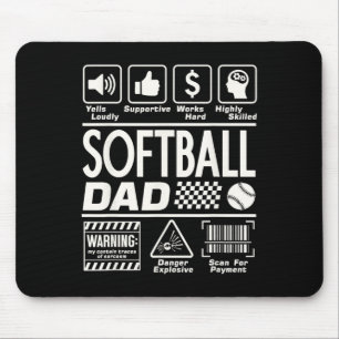 Softll Dad Funny Contents Of Sports Father Softll  Mouse Pad