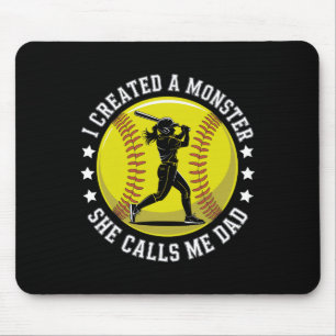 Softll Dad Proud Player Vintage Sports Quote Theme Mouse Pad