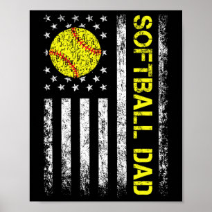Softll Dad Shirt Mens Daddy Sport Lover American F Poster