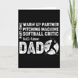 Softll Dad Shirt Part Time Warm Up Partner Full Ti Card