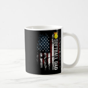 Softll Dad Us Flag Gifts For Dad Men Patriotic Fat Coffee Mug