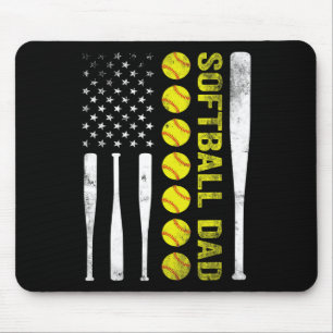 Softll Dad Usa American Flag Father's Day Men _1 Mouse Pad