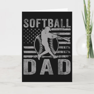 Softll Dad Usa American Flag Father's Day Men  Card