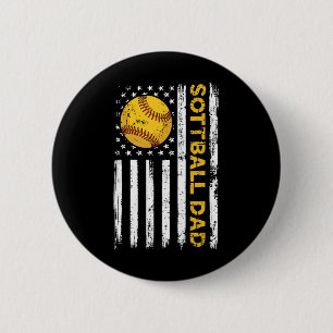 Softll Dad Usa American Flag Patriotic Dad Father' 6 Cm Round Badge