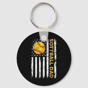 Softll Dad Usa American Flag Patriotic Dad Father' Key Ring