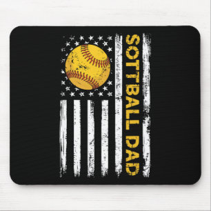 Softll Dad Usa American Flag Patriotic Dad Father' Mouse Pad