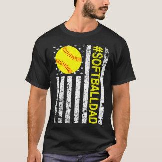 Softll Dad - Usa American Flag Softll  T-Shirt