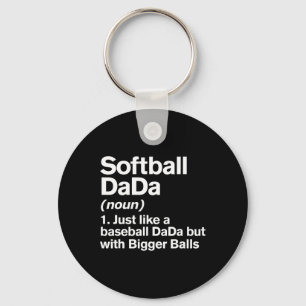 Softll Dada Distressed Vintage Funny Softll Dad Ga Key Ring