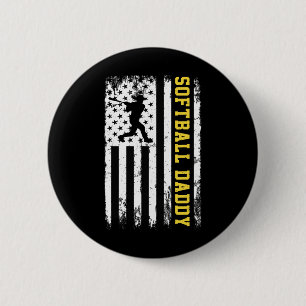 Softll Daddy Vintage Usa American Flag  6 Cm Round Badge