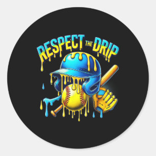 Softll Drip Boys Ice Cream Drip Youth Boys Softll Classic Round Sticker