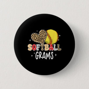 Softll Grams Cute Leopard Heart Softll Player Love 6 Cm Round Badge