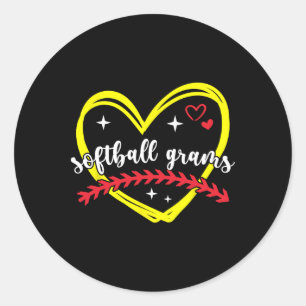 Softll Grams Heart Grandma Grams Of A Softll Playe Classic Round Sticker