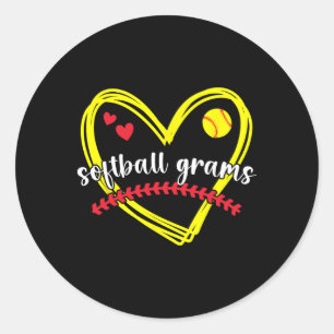 Softll Grams Heart Grandma Grams Of A Softll Playe Classic Round Sticker