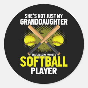 Softll Grandfather Grandpa Softll Player Daughter Classic Round Sticker