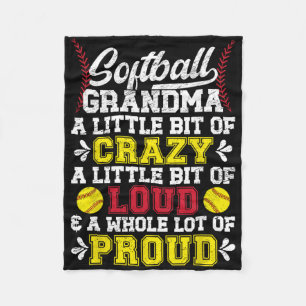 Softll Grandma Crazy Loud Grandma Of A Softll Play Fleece Blanket