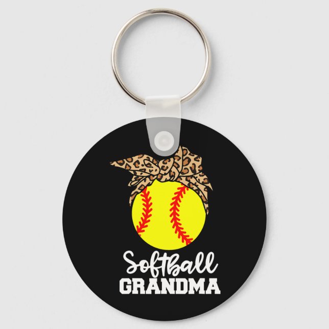 Softll Grandma Funny Leopard Grandma  Key Ring (Front)