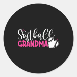 Softll Grandma Funny Softll Player Novelty Gifts Classic Round Sticker
