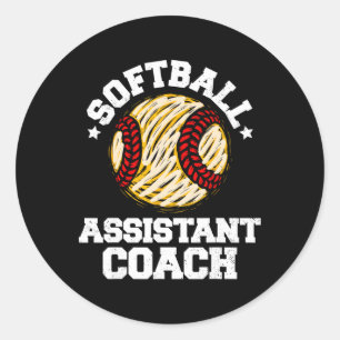 Softll Istant Coach Distressed Vintage Funny Gamed Classic Round Sticker