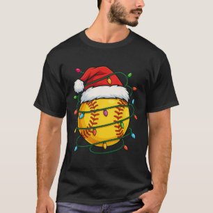Softll Ll Santa Hat Christmas Xmas Lights Men Boys T-Shirt