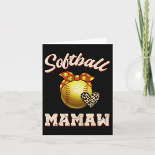 Softll Mamaw Leopard Heart Fans Mother's Day Gift Card