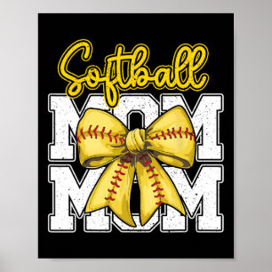 Softll Mum Coquette Bow Sport Mama Mothers Day Poster