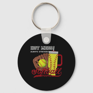 Softll Mum Game Day Vibes Mothers Day Women Softll Key Ring