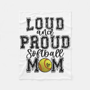 Softll Mum Loud Proud Softll Mama University Colle Fleece Blanket
