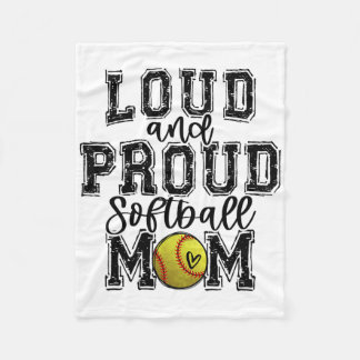 Softll Mum Loud Proud Softll Mama University Colle Fleece Blanket
