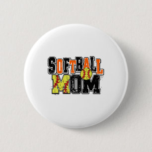 Softll Mum Orange Softll Season Softll Game Day Vi 6 Cm Round Badge