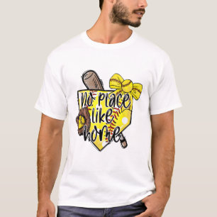 Softll No Place Like Home Funny Sports Mom Retro T-Shirt