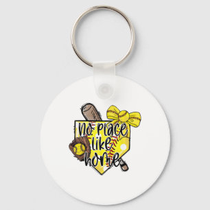 Softll No Place Like Home Funny Sports Mum Retro Key Ring