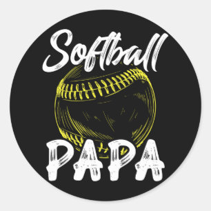 Softll Papa For Men Family Matching Players Father Classic Round Sticker