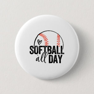 Softll Player Teen Girls Women Men Softll Lover  6 Cm Round Badge