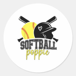 Softll Poppie Funny Softll Player Poppie Classic Round Sticker