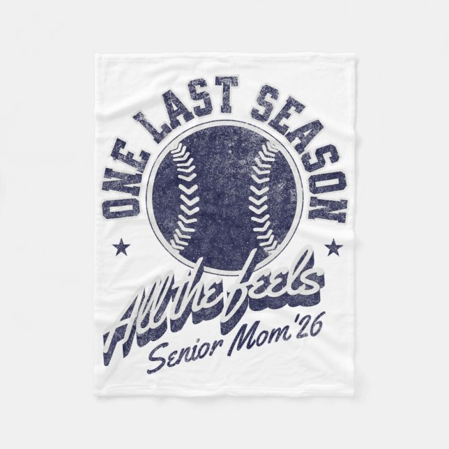 Softll Senior Mum 2026 Distressed  Fleece Blanket (Front)