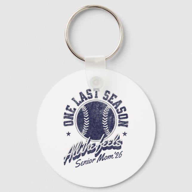 Softll Senior Mum 2026 Distressed  Key Ring (Front)