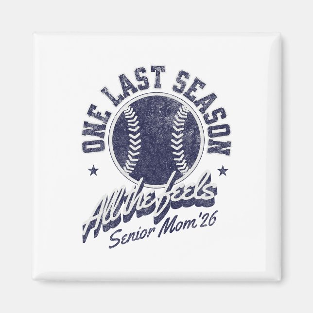 Softll Senior Mum 2026 Distressed  Magnet (Front)