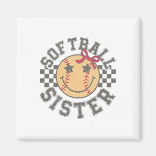 Softll Sister Coquette Bow Softll Sister Game Day Magnet
