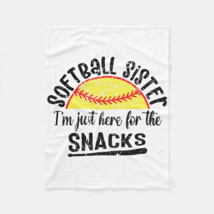 Softll Sister Just Here For The Snacks Funny Softl Fleece Blanket