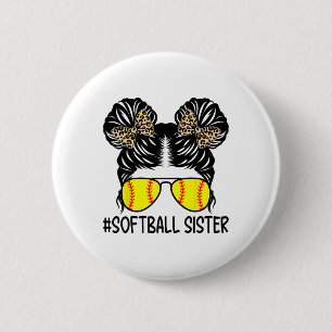 Softll Sister Leopard Messy Bun Softll Sister 6 Cm Round Badge