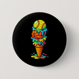 Softll Sketll Ice Cream Drip Colorful Summer Game 6 Cm Round Badge
