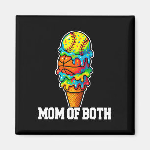 Softll Sketll Mom Ice Cream Drip Summer Game Day Magnet