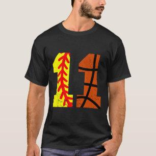Softll Sketll Number 11 Jersey Funny 11th Birthday T-Shirt
