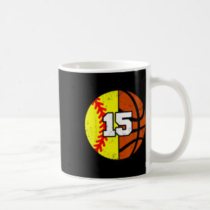 Softll Sketll Number 15 Jersey Funny 15th Birthday Coffee Mug